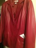 Red leather jacket