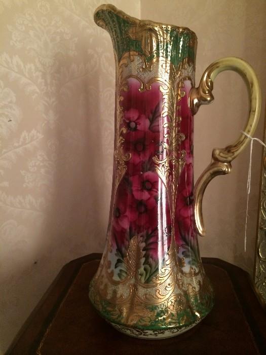 Very old hand painted pitcher