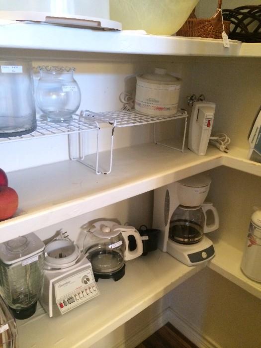 A variety of small appliances