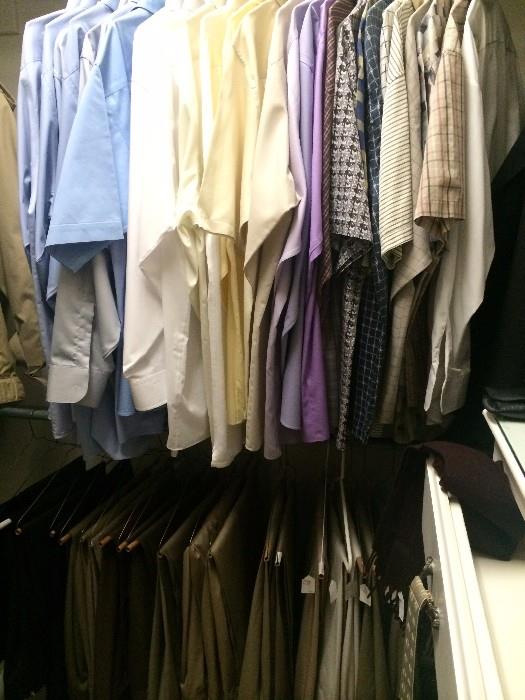 Great selection of shirts & slacks