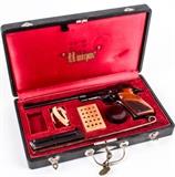 Lot #361 Gun Vintage Unique D3 in 22 LR Semi Auto Pistol
This vintage Unique Model D-3 in .22 LR Semi-Auto Pistol was manufactured by D’Armes Des Pyrenees in Hendaye, France. Features blow-back action; all steel frame and slide; 8.25” barrel; adjustable iron sights; exposed combat-style serrated hammer; 10 rd. magazine; and checkered wood grips with thumb rest. Grades at 85% with slight wear. Used in original case. Tag Words: Firearm, Target, French, 22LR, .22 LR, .22LR, 22 Long Rifle .22 Long Rifle