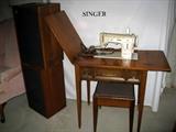 Singer machine in cabinet