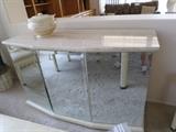 Mirrored console, for dining area or entry way.Great storage, see next photo