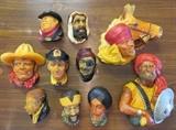 Bossons England Chalkware Heads 
