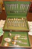 Vintage 1881 Rogers Oneida "Victorian Classic" Silver Plate Flatware Set 