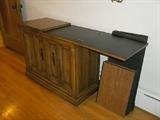 Buffet top opens to black formica for more bar/serving area.