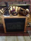 vintage horse statue, portable fireplace