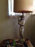 60s hollywood regency goddess lamp