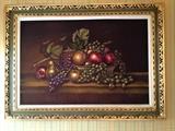 vintage velvet fruit painting