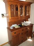 Solid Maple China Cabinet 2 Piece