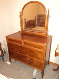 Tiger Maple Bedroom Set 1. Head/Foot/Rail Boards 2. Chest of Drawers 3. Dresser