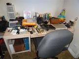 desk and computers and camera's