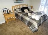 full size bed and linens
