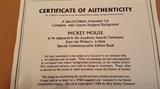 Certificate of authenticity for Mickey Mouse cell