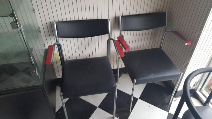 Metal arm chairs