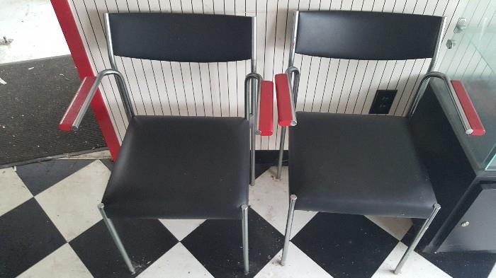 Metal arm chairs