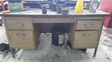 Metal knee hole desk