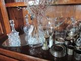 Various decanters and stems