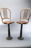 RARE!  Pair of Harvey House solid brass chairs from La Posada Hotel in Winslow, AZ.