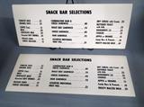 Pair of Santa Fe "Super Chief" snack car menus