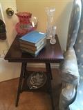 Two tiered antique table