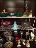 Knick knacks; Fenton; Asian plates, etc