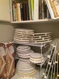 Recipe books;  an abundance of cake-making supplies
