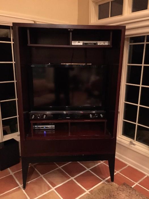 Modern dark brown custom armoire