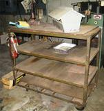 another industrial wheeled cart