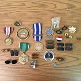 Assortment of pins and badges