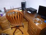 Solid Oak Desk & Chair