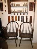 Windsor chairs and Danish wall plaques