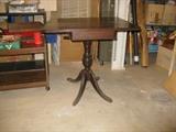 Pedestal table - fold out table top We have two of these