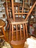 2 wood chairs