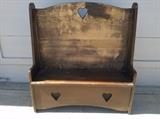 Wood Heart Bench - Ready To Shabby Chic! (or whatever you want to do!)