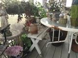 Vintage Little Wood Bench / Patio Table & Chairs / So Much More...