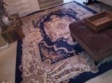 Giant Ottoman w/ Storage, Area Rug, Coffee Table
