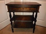 Dark Wood Hall Table {Sofa, Entry, Foyer, Console Accent, TV Stand} w/ Drawer & Shelves