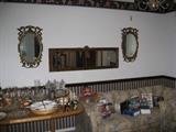 Vintage buffet mirror with (2) Syroco mirrors