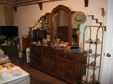 Master bedroom dresser/mirror, side shelf and smalls