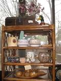 Various pottery and wood items