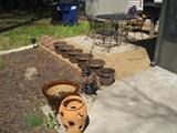 Patio pots and furniture