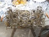 Awesome vintage huge set of cocktail glassware