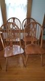 4 oak chairs