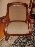 Parlor: One of the AMERICAN EMPIRE chairs is actually a rocker.