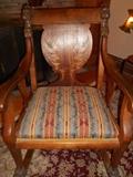 Parlor: The rocking chair of the antique EMPIRE parlor set.