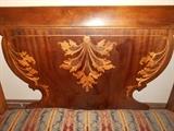 Parlor: A closer view of the beautiful design on the antique parlor set backs. This is on the settee which is 44" long.