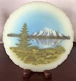 Hand Painted Fenton Art Glass Plate 