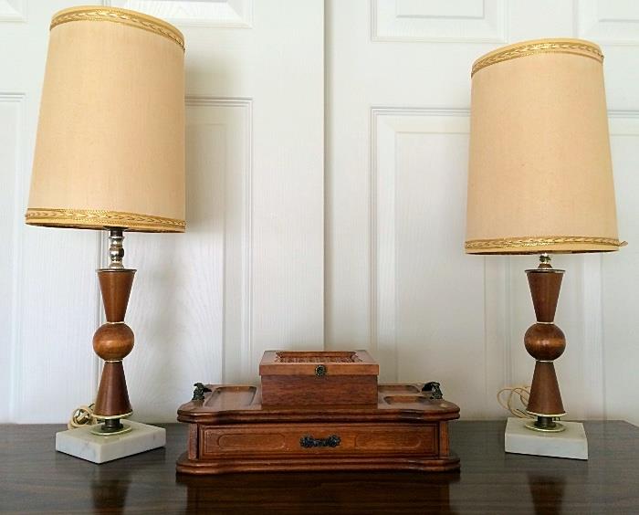 Mid Century Modern Lamps, Dresser Caddy