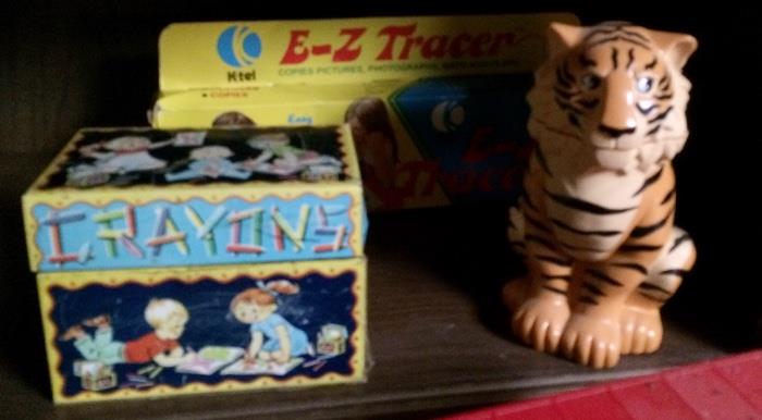 Vintage Toys, Vintage Crayon Box Tin